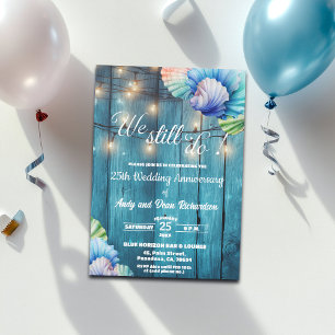 Wir feiern 25. Hochzeitsjubiläum Lichterkette Einladung