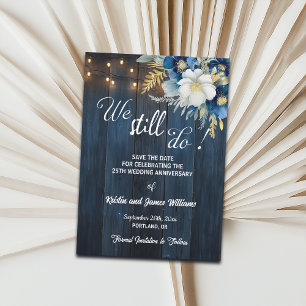 Wir feiern 25. Hochzeitsjubiläum mit Lichterketten Save The Date
