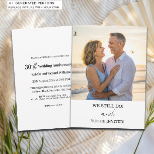 Wir feiern 30. Hochzeitstag Foto Einladung