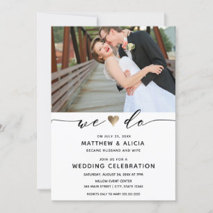 Wir feiern Hochzeitsempfang Einladung