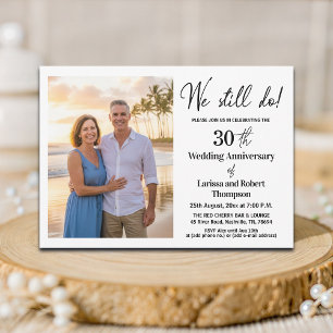 Wir feiern noch - 30. Hochzeitstag Foto Einladung