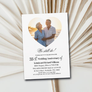 Wir feiern noch 35. Hochzeitstag Foto Einladung