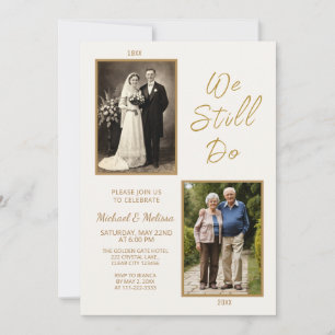 Wir feiern noch 50. Hochzeitstagsfoto Einladung