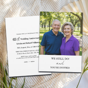 Wir feiern noch 65. Hochzeitstag Foto Einladung