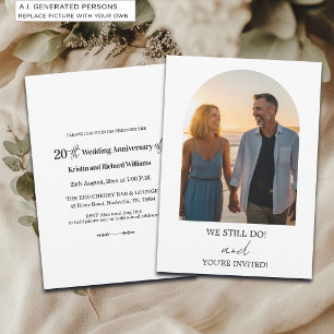 Wir feiern noch den 20. Hochzeitstag mit einem Fot Einladung
