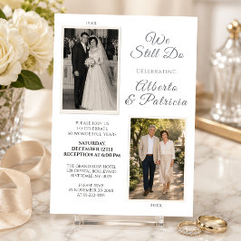 Wir feiern noch immer den 60. Hochzeitstag Damals Einladung