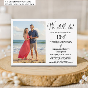 Wir feiern noch unseren 10. Hochzeitstag mit einem Einladung