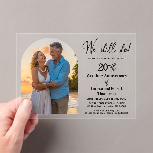 Wir feiern noch unseren 20. Hochzeitstag mit einem Acryleinladungen