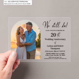 Wir feiern noch unseren 20. Hochzeitstag mit einem Acryleinladungen
