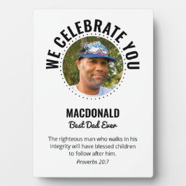 Wir feiern Sie zum BESTEN VATER JER Foto Fotoplatte