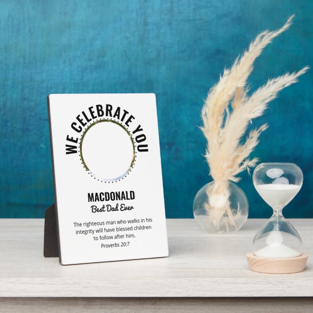 Wir feiern Sie zum BESTEN VATER JER Foto Fotoplatte (Seite)