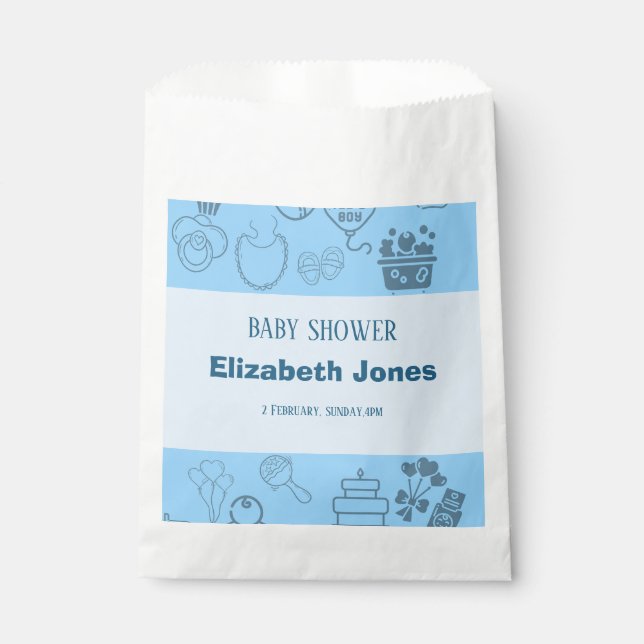 "Wir feiern unseren kleinen Prinzen auf dem Weg Geschenktütchen (Vorderseite)