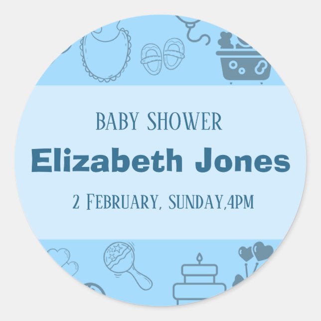 "Wir feiern unseren kleinen Prinzen auf dem Weg Runder Aufkleber (Vorderseite)