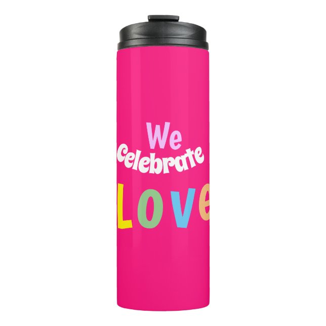 Wir feierten die Kerze der Liebe Thermosbecher (Vorderseite)