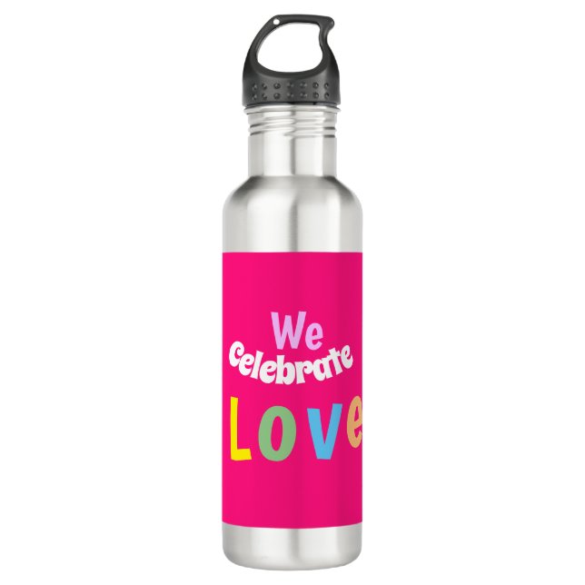 Wir feierten Liebe Säule Kerze thermische Tumbler. Edelstahlflasche (Vorderseite)