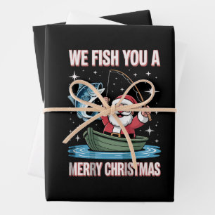 Wir fischen Ihnen ein frohes Weihnachten Fischer W Geschenkpapier Set