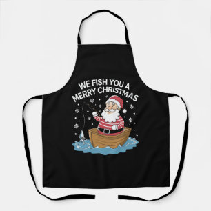 Wir fischen Ihnen ein frohes Weihnachtsfest Fische Schürze
