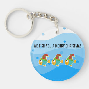 WIR Fischen SIE SIND FROHE WEIHNACHTEN Schlüsselanhänger