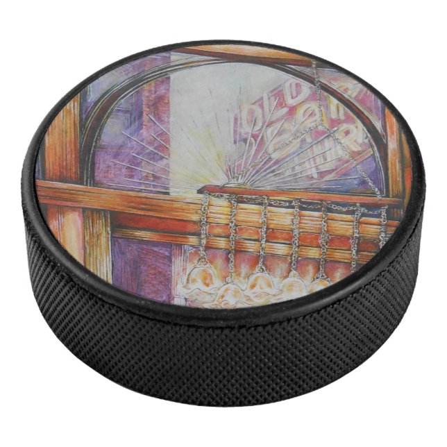 Wir fliegen alle durch das gleiche Licht. Eishockey Puck (3/4)