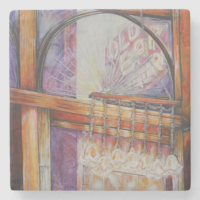 Wir fliegen alle durch das gleiche Licht. Steinuntersetzer (Vorderseite)