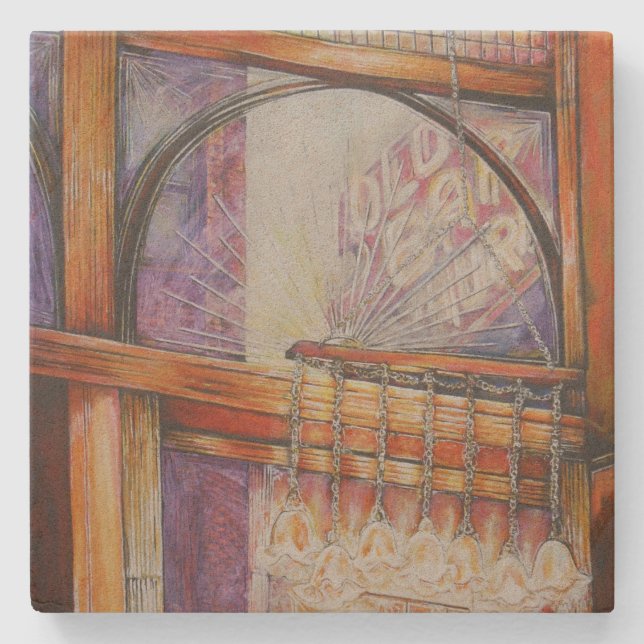 Wir fliegen alle durch das gleiche Licht. Steinuntersetzer (Vorderseite)