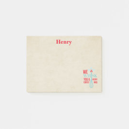 Wir flüstern dir ein frohes Weihnachtsfest Post-it Klebezettel