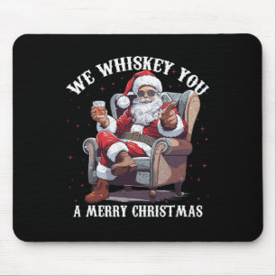 Wir flüstern Ihnen einen fröhlichen Weihnachtsmann Mousepad