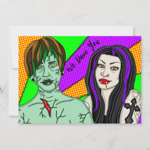 Wir fordern Euch heraus Halloween-Party Einladung