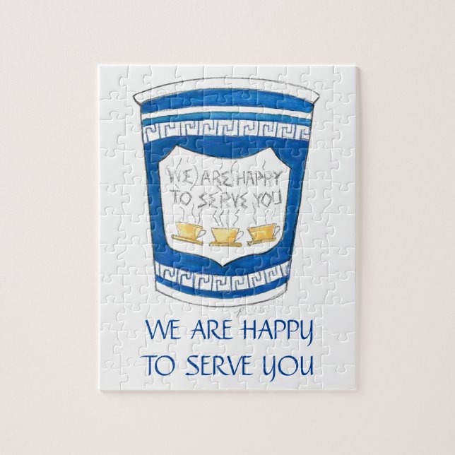 Wir freuen uns, Ihnen griechische Kaffee-Cup Puzzl Puzzle (Vertikal)