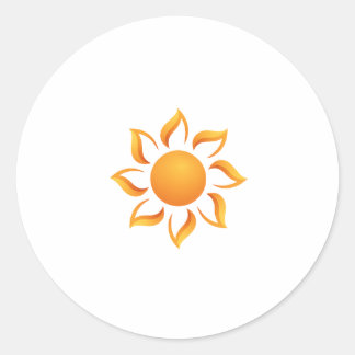 Wir füllen die Tage mit Sonnenschein Runder Aufkleber