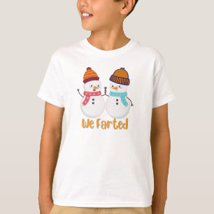 Wir furzten Weihnachtsmänner Schneemänner T-Shirt