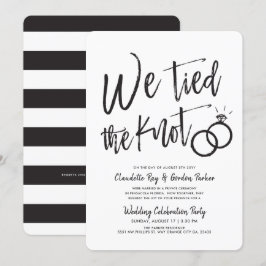 Wir geben dem Knoten| Skript| Post Hochzeitsfeier Einladung