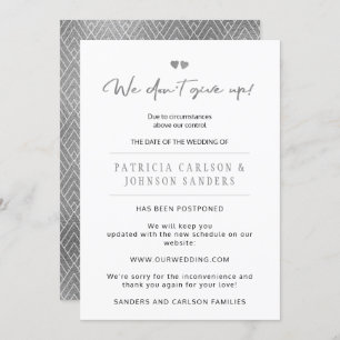 Wir geben die verspätete Hochzeitsankündigung nich Einladung