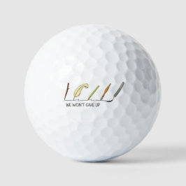 Wir geben nicht auf - künstlerische Stifte und Fäh Golfball