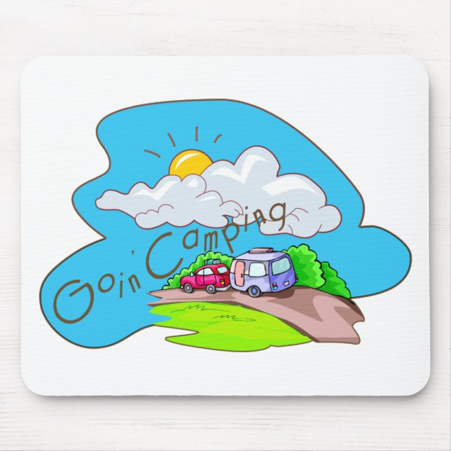 Wir gehen Camping Mousepad (Vorne)