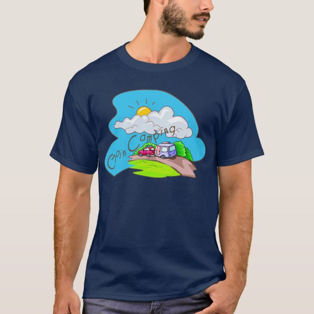 Wir gehen Camping T-Shirt (Vorderseite)