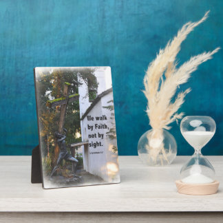 Wir gehen durch den Glauben, nicht durch die Augen Fotoplatte