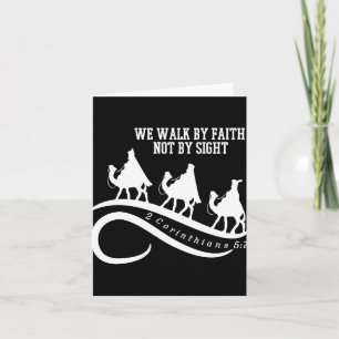 Wir gehen im Glauben, nicht im Sehen, christliches Karte