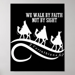 Wir gehen im Glauben, nicht im Sehen, christliches Poster