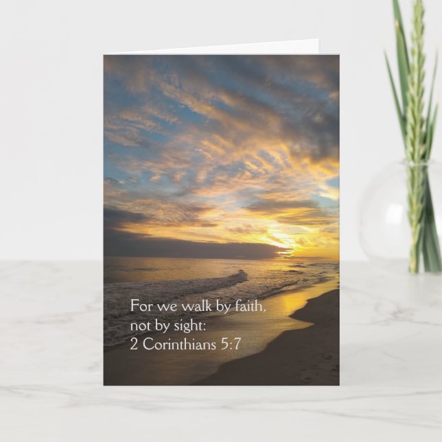 Wir gehen mit der Glaubenskarte Karte (Vorderseite)