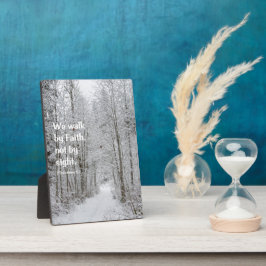 Wir gehen mit Easel nach dem Glauben Custom 5 x 7  Fotoplatte