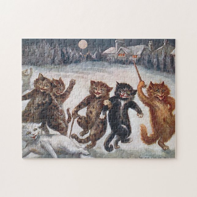 WIR GEHEN NICHT BIS MORGEN ZUHAUSE, Louis Wain Puzzle (Horizontal)