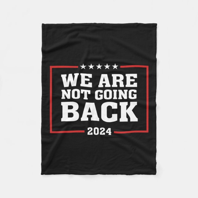 Wir gehen nicht zurück Kamala Harris 2024 Retro Po Fleecedecke (Vorderseite)