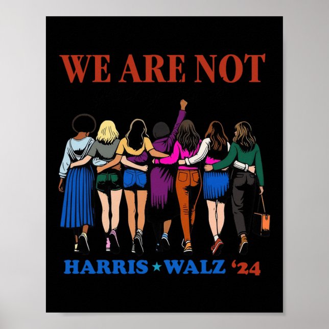 Wir gehen nicht zurück Kamala Harris Waltz 24 Frau Poster (Vorne)