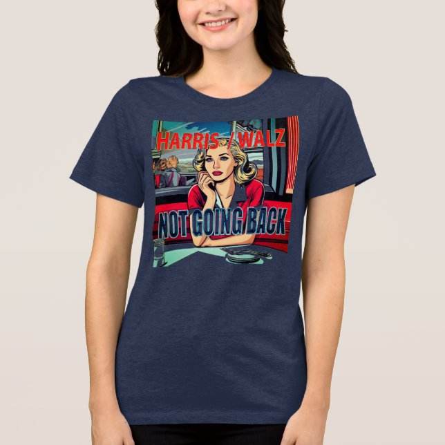 Wir gehen nicht zurück Tri-Blend shirt (Vorderseite)
