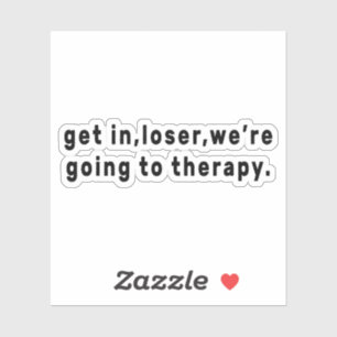 wir gehen zu Therapie, psychische Gesundheit, psyc Aufkleber