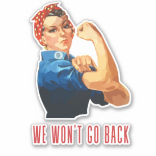 Wir gehen zurück Rosie Riveter Car Decal Aufkleber