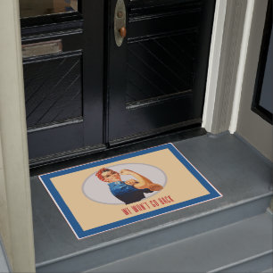 Wir gehen zurück Rosie Riveter Fußmatte