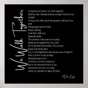 Wir gehen zusammen Liebe Gedicht Plakat Wand Kunst