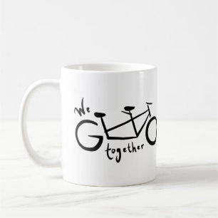 Wir gehen zusammen Tandem Bike Kaffeetasse